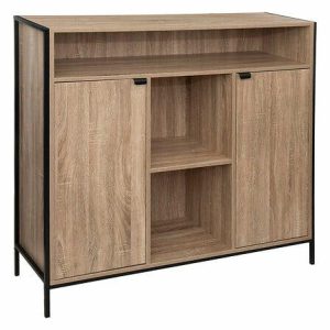 KOMODA bufet Aliaj naturalna z płyty MDF metalowe nogi 470360