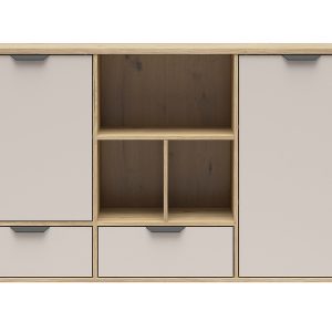 Komoda Chuck 150 cm z 2 drzwiami 2 szufladami dąb mauvella/kaszmir 1071939