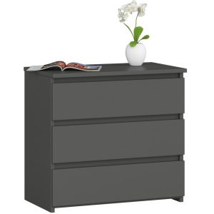 Komoda Cl3 3Sz Clp Pk Grafit Szary 662882 Komoda Cl3 3Sz Clp Pk Grafit Szary 662882
