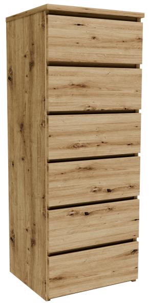 Komoda CL6406ART artisan wysoka duża szafka 6 szuflad regał ubrania zabawki 749561