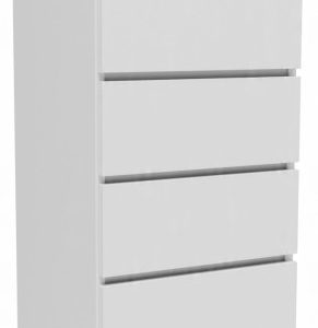 Komoda CL6406BIA biała wysoka duża szafka 6 szuflad regał ubrania zabawki 729546