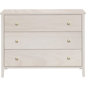 Komoda Colorado Gold I drewniana, 3 szuflady, kolor bielony 669920 Komoda Colorado Gold I drewniana, 3 szuflady, kolor bielony 669920