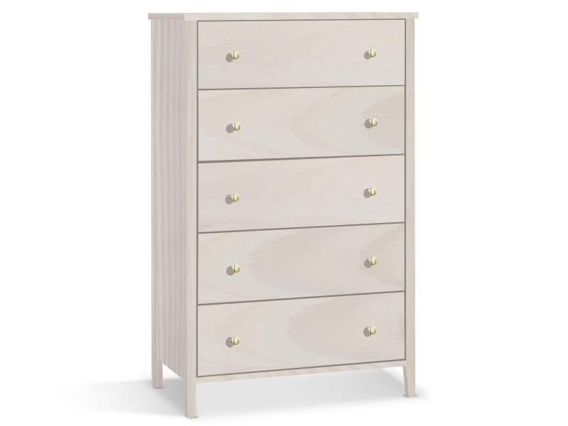 Komoda Colorado Gold III drewniana, kolor bielony 683365