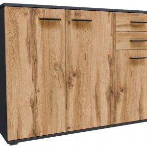 Komoda CR3-KD3 grafit-wotan szafka półki szuflady regał na ubrania zabawki 942583 Komoda CR3-KD3 grafit-wotan szafka półki szuflady regał na ubrania zabawki 942583