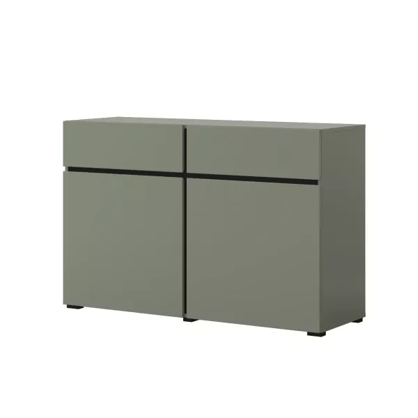 Komoda CROSS 2D2S 119cm zielona/czarna 664612
