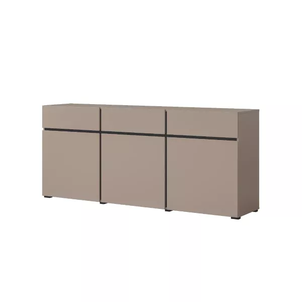 Komoda CROSS 3D3S 180cm congo/czarna 525404
