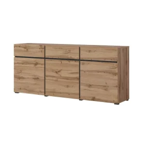 Komoda CROSS 3D3S 180cm dąb wotan/czarna 525401 Komoda CROSS 3D3S 180cm dąb wotan/czarna 525401