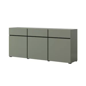 Komoda CROSS 3D3S 180cm zielona/czarna 664609 Komoda CROSS 3D3S 180cm zielona/czarna 664609