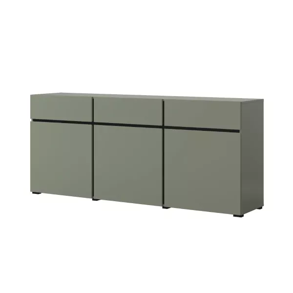 Komoda CROSS 3D3S 180cm zielona/czarna 664609