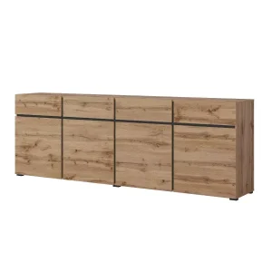 Komoda CROSS 4D4S 225cm dąb wotan/czarna 525391 Komoda CROSS 4D4S 225cm dąb wotan/czarna 525391