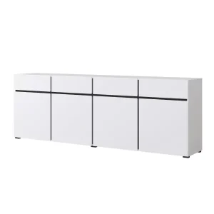 Komoda CROSS 4D4S 230cm biała/czarna 525400 Komoda CROSS 4D4S 230cm biała/czarna 525400