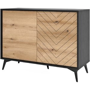 Komoda CRYSTAL 02 czarny / dąb evoke 246645 Komoda CRYSTAL 02 czarny / dąb evoke 246645