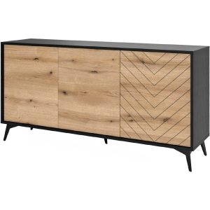 Komoda CRYSTAL 03 czarny / dąb evoke 246638 Komoda CRYSTAL 03 czarny / dąb evoke 246638
