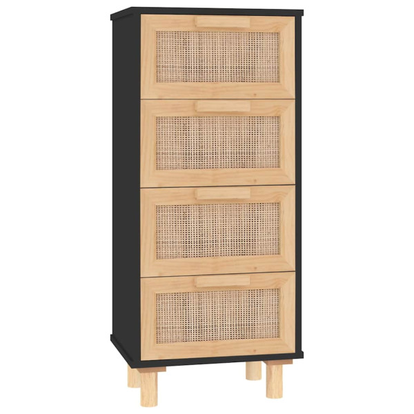 Komoda Czarny Drewno sosnowe vidaXL 248184