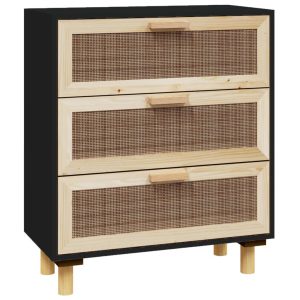 Komoda Czarny Drewno sosnowe vidaXL 248186