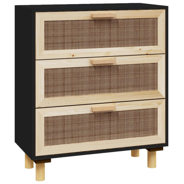 Komoda Czarny Drewno sosnowe vidaXL 248186
