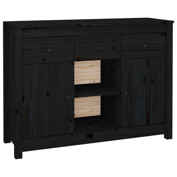 Komoda Czarny Drewno sosnowe vidaXL 126902