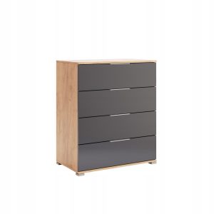 Komoda Dąb Craft Biały Matowy Lakier z Szufladami 297015