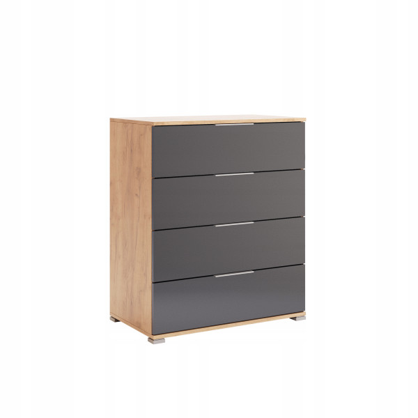 Komoda Dąb Craft Biały Matowy Lakier z Szufladami 297015
