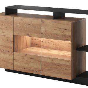 Komoda dąb craft złoty + antracyt – Orren 292955