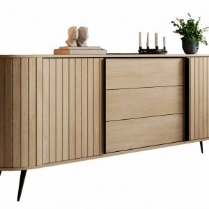 Komoda dąb cremona w stylu japandi do salonu KAMA 813733