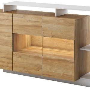 Komoda dąb grandson + biały mat – Tiro 292954