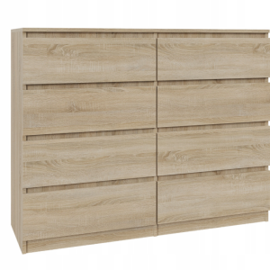 Komoda dąb sonoma 100cm – 8 szuflad, sypialnia, przedpokój 718250