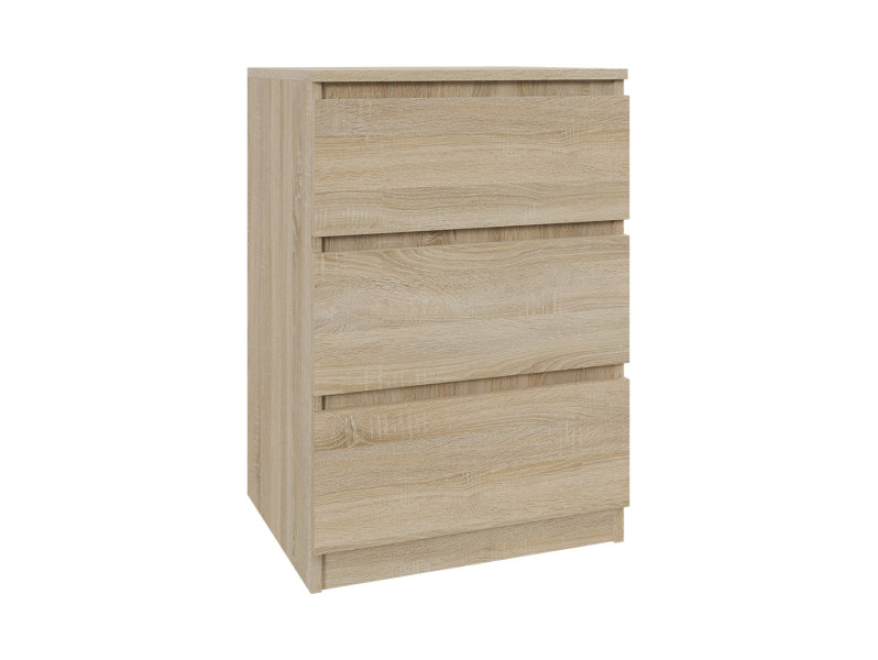 Komoda Dąb Sonoma 50 cm z 3 Szufladami - Skandynawski Styl 223359