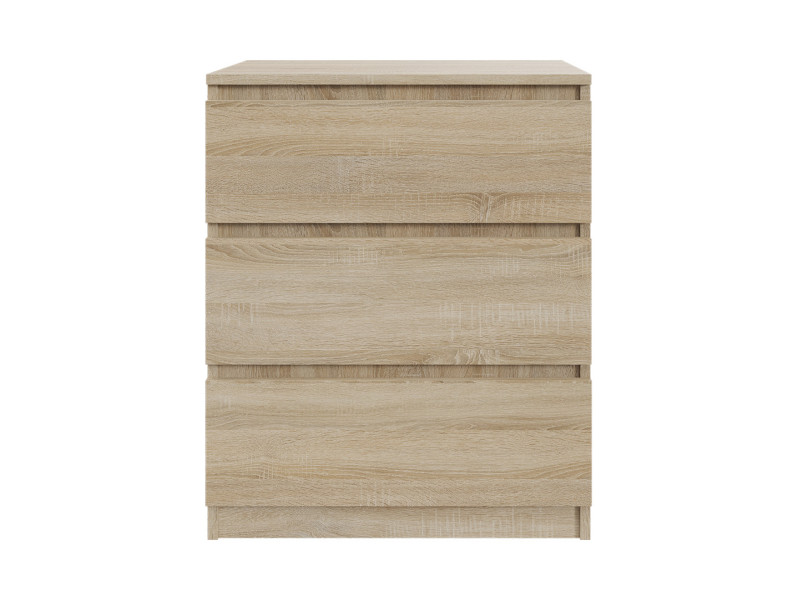 Komoda Dąb Sonoma 60 cm z 3 Szufladami - Skandynawski Styl 223373