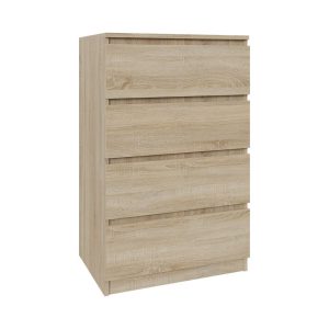 Komoda dąb sonoma 60cm – 4 szuflady, sypialnia, przedpokój 223379 Komoda dąb sonoma 60cm – 4 szuflady, sypialnia, przedpokój 223379
