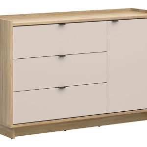 Komoda Dalva 134 cm z drzwiami i 3 szufladami dąb mauvella/kaszmir 488054 Komoda Dalva 134 cm z drzwiami i 3 szufladami dąb mauvella/kaszmir 488054