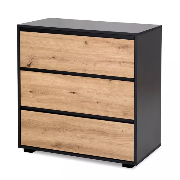 Komoda dla dzieci DALIA 80cm antracyt/dąb 741382