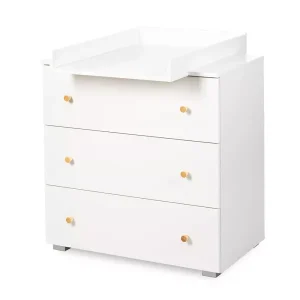 Komoda dla dzieci KAROLINA 80cm biała z przewijakiem 736881 Komoda dla dzieci KAROLINA 80cm biała z przewijakiem 736881