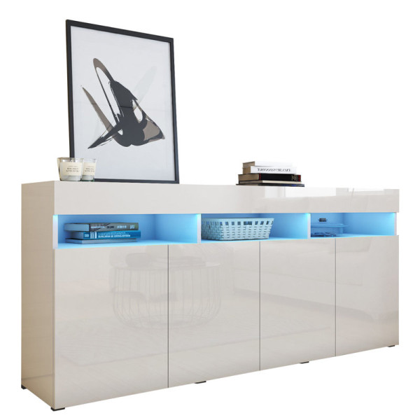 Komoda do salonu 175 cm biały połysk PREMIUM 732815
