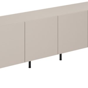 Komoda do salonu 204 cm czterodrzwiowa z półkami kaszmir 757670
