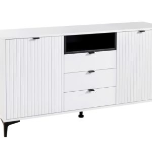 Komoda do salonu 2D3S biały/Czarny-Biały elegancka Bestseller 787562 Komoda do salonu 2D3S biały/Czarny-Biały elegancka Bestseller 787562