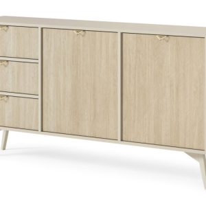 Komoda do salonu 2D3S FIRR / beż piaskowy + jodełka skandi 326099 Komoda do salonu 2D3S FIRR / beż piaskowy + jodełka skandi 326099