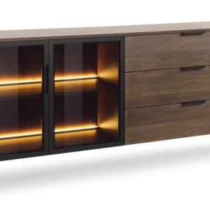 Komoda do salonu 2D3S + LED LUMIN w kolorze Dąb Dunin 797442 Komoda do salonu 2D3S + LED LUMIN w kolorze Dąb Dunin 797442