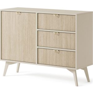 Komoda do salonu D3S FIRR / beż piaskowy + jodełka skandi 324115 Komoda do salonu D3S FIRR / beż piaskowy + jodełka skandi 324115