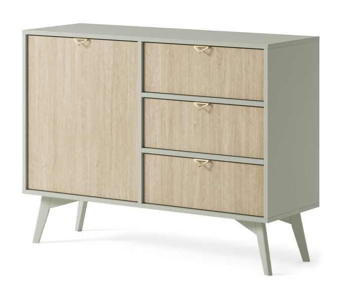 Komoda do salonu D3S FIRR / eukaliptus + jodełka skandi 324118