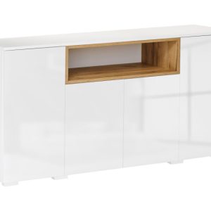 Komoda do salonu Londyn 190 cm biały połysk designerska 877056
