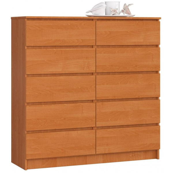 Komoda do salonu, STILO, 10 szuflad, 120x40x121 cm, olcha, mat | TYLETEGOTU 988829
