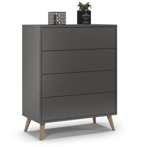 Komoda do salonu, sypialni, SKAND, 80x40x100 cm, grafit | TYLETEGOTU 473699 Komoda do salonu, sypialni, SKAND, 80x40x100 cm, grafit | TYLETEGOTU 473699