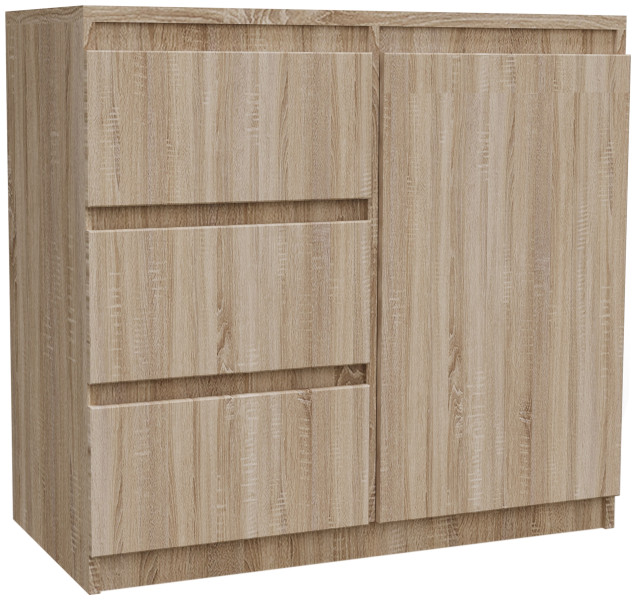 Komoda do salonu z szufladami 80 cm MONTEGO dąb sonoma 722728