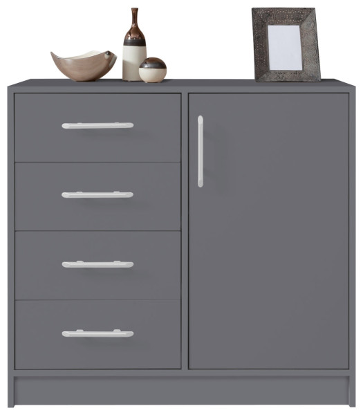 Komoda do salonu z szufladami 90 cm SEVAS antracyt 748212