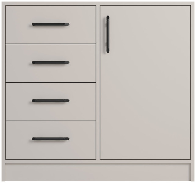 Komoda do salonu z szufladami 90 cm SEVAS kaszmir 743497