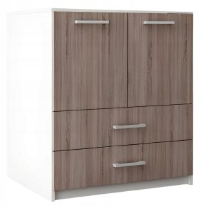 Komoda do salonu z szufladami drzwiami Amari Biały Dąb Sonoma Tabac 771727 Komoda do salonu z szufladami drzwiami Amari Biały Dąb Sonoma Tabac 771727