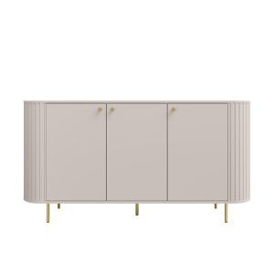 Komoda do salonu z trzema drzwiami Flana 830 3F Beżowa 823259