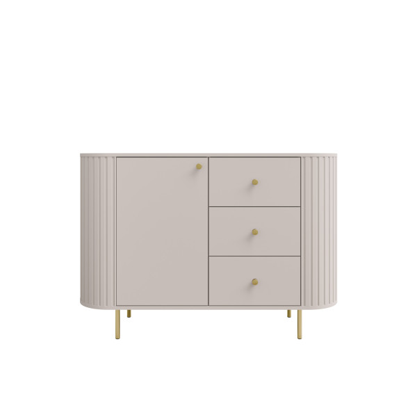 Komoda do salonu z trzema szufladami Flana 813 1F3S Beżowa 822213