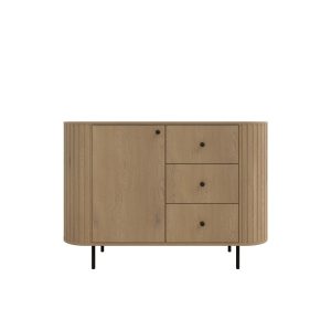Komoda do salonu z trzema szufladami Flana 813 1F3S Dąb Cremona 822220